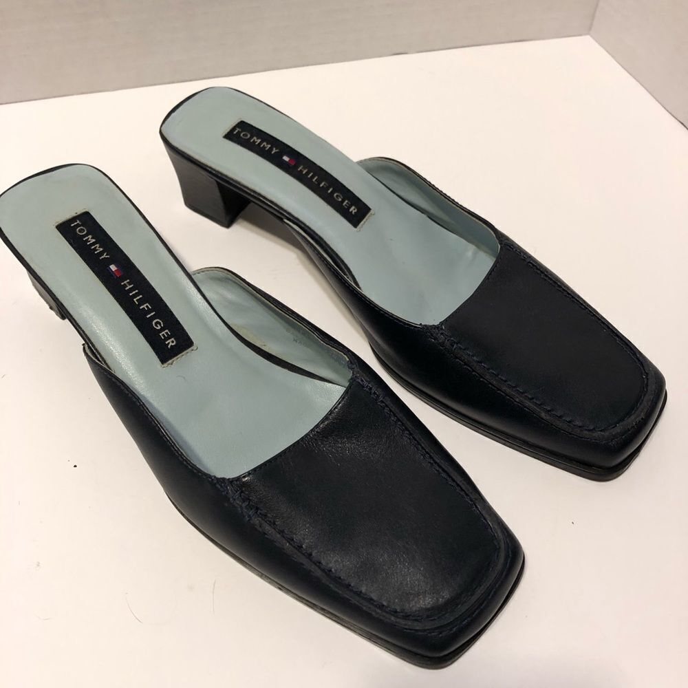 Tommy Hilfiger. Blue, block heel sandals